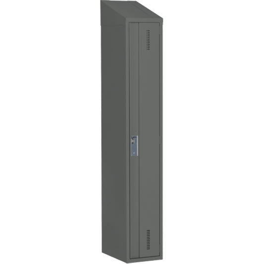 Concorde™ Heavy-Duty Lockers, 12" x 18" x 78", Steel, Charcoal, Welded (Assembled)