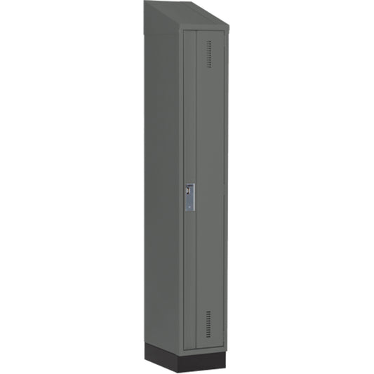 Concorde™ Heavy-Duty Lockers, 12" x 18" x 82", Steel, Charcoal, Welded (Assembled)