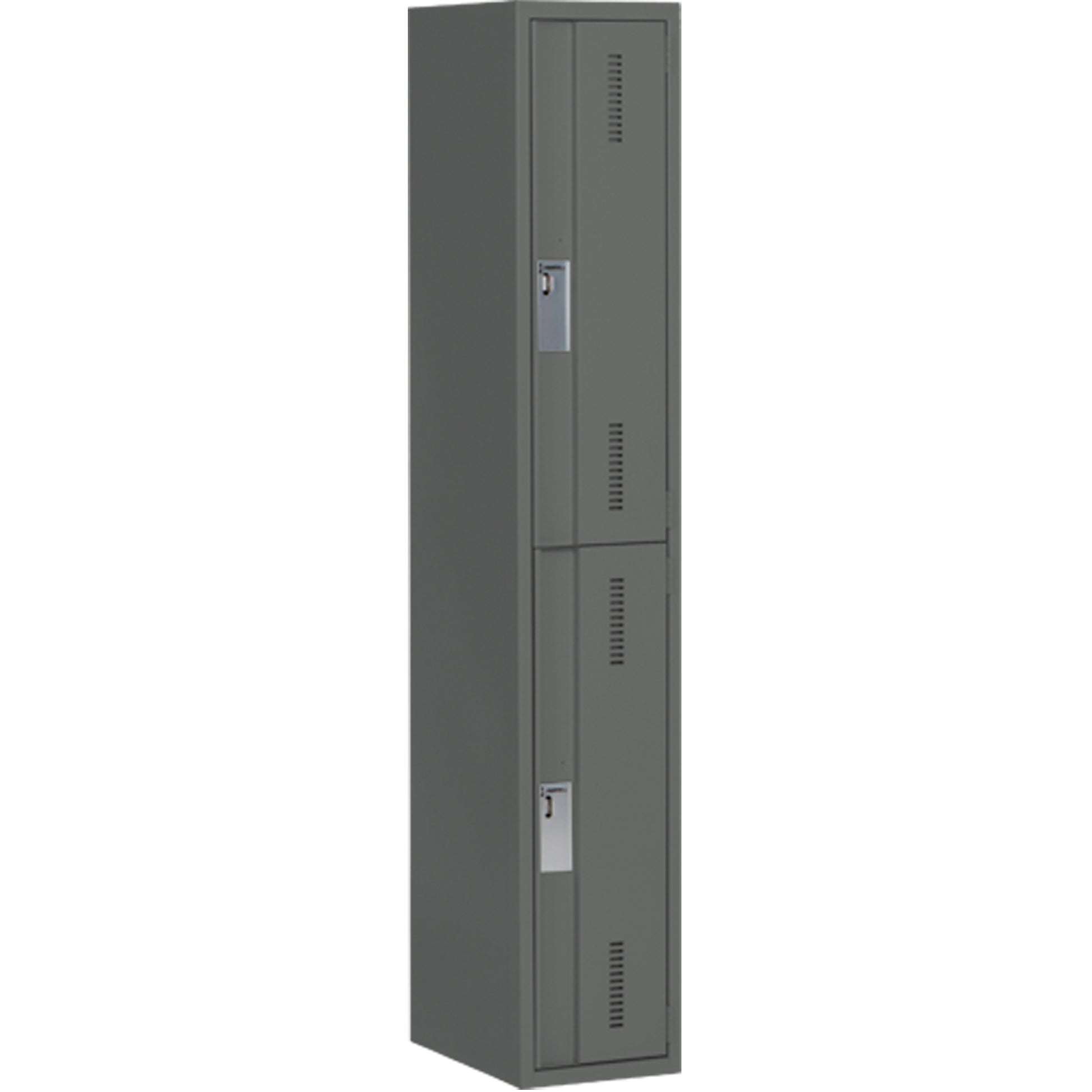 Concorde™ Heavy-Duty Lockers, 2 -tier, 12" x 18" x 72", Steel, Charcoal, Welded (Assembled)