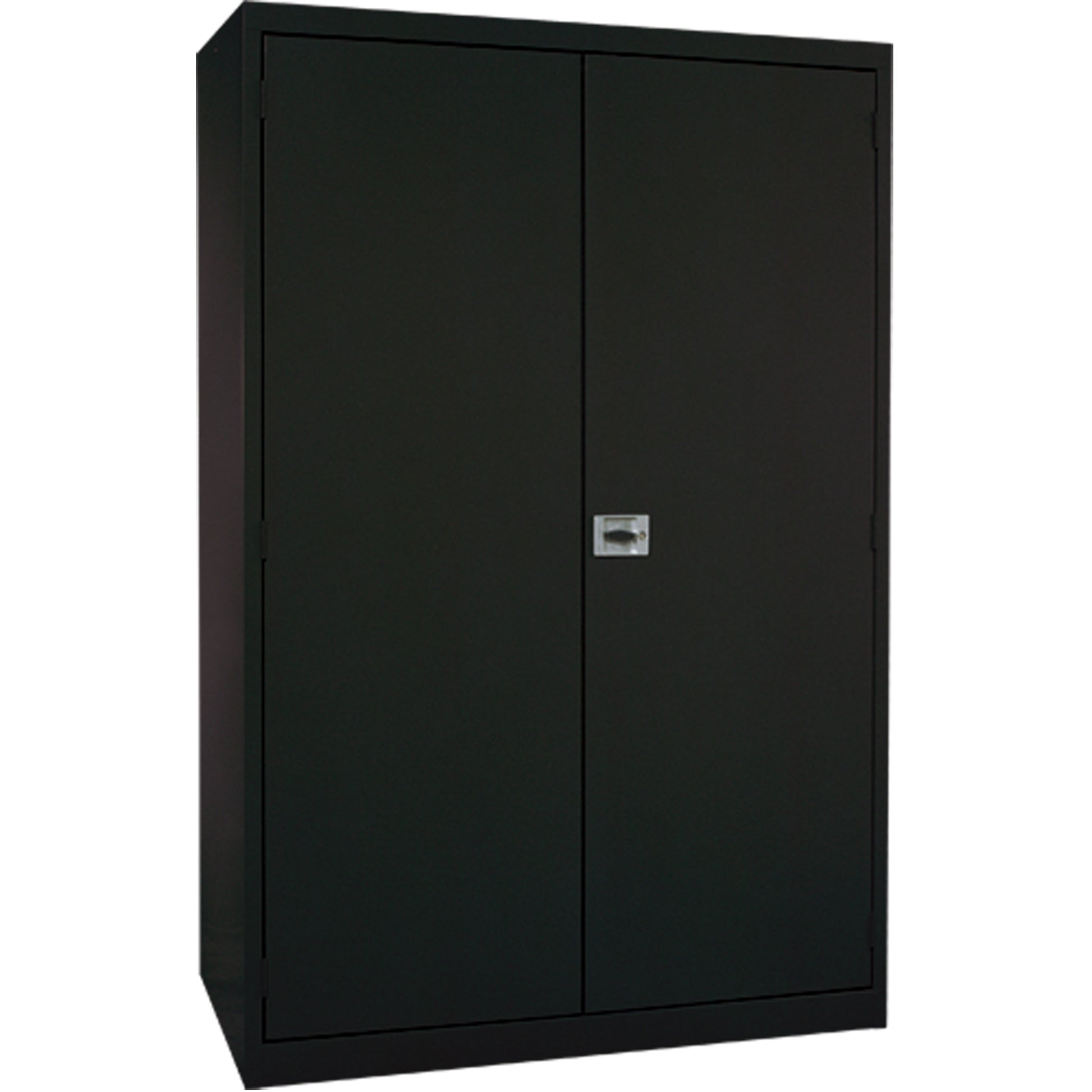 Deep Hi-Boy Storage Cabinet, Steel, 4 Shelves, 72" H x 36" W x 24" D, Black