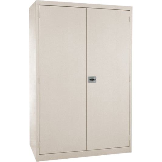 Deep Hi-Boy Storage Cabinet, Steel, 4 Shelves, 72" H x 36" W x 24" D, Beige