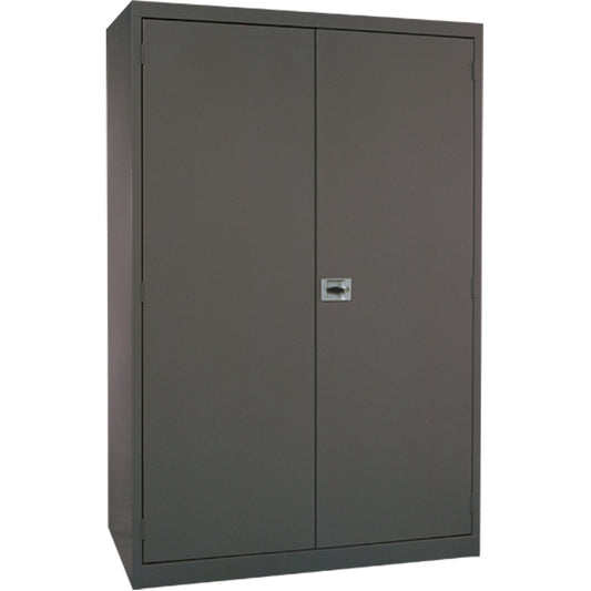 Deep Hi-Boy Storage Cabinet, Steel, 4 Shelves, 72" H x 36" W x 24" D, Charcoal