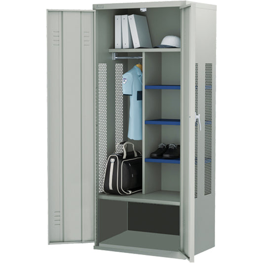 Gear Locker, Steel, 36" W x 24" D x 72" H, Grey