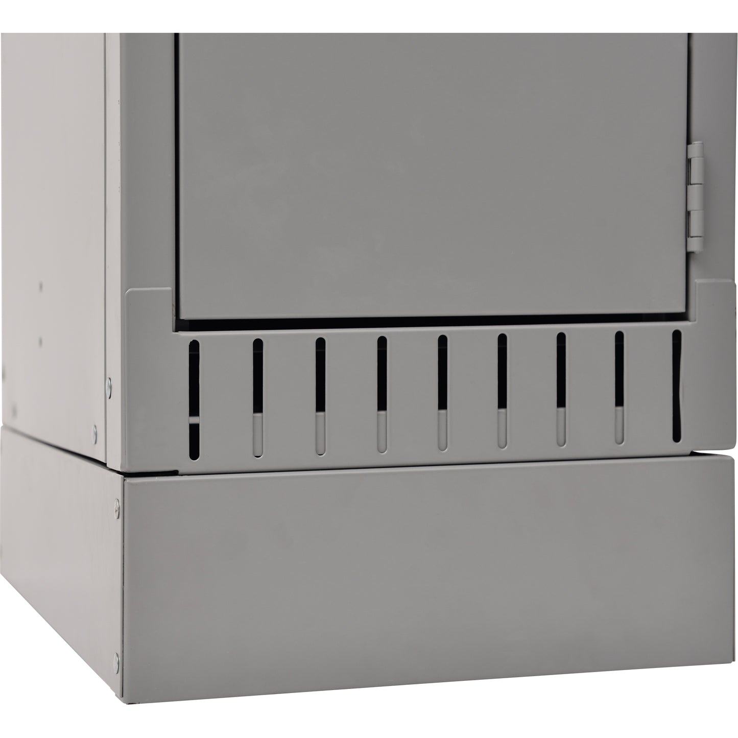 Raised Base, 1 Banks, 4" H x 12" W x 18" D, Grey, Steel