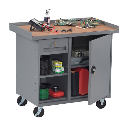 Mobile Workbench Cabinet, Laminate Surface