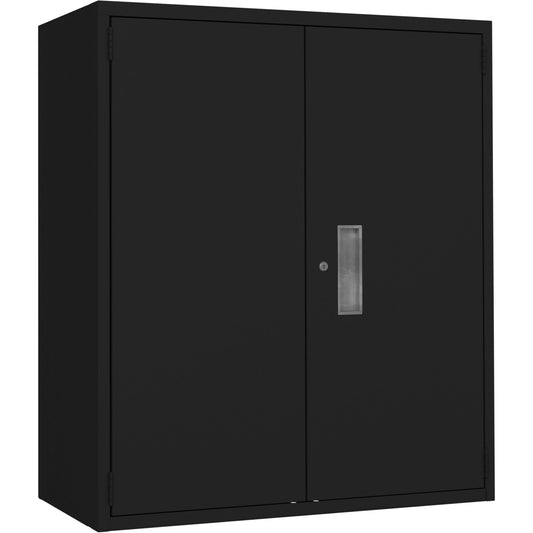 Lo-Boy Storage Cabinet, Steel, 2 Shelves, 42" H x 36" W x 18" D, Black