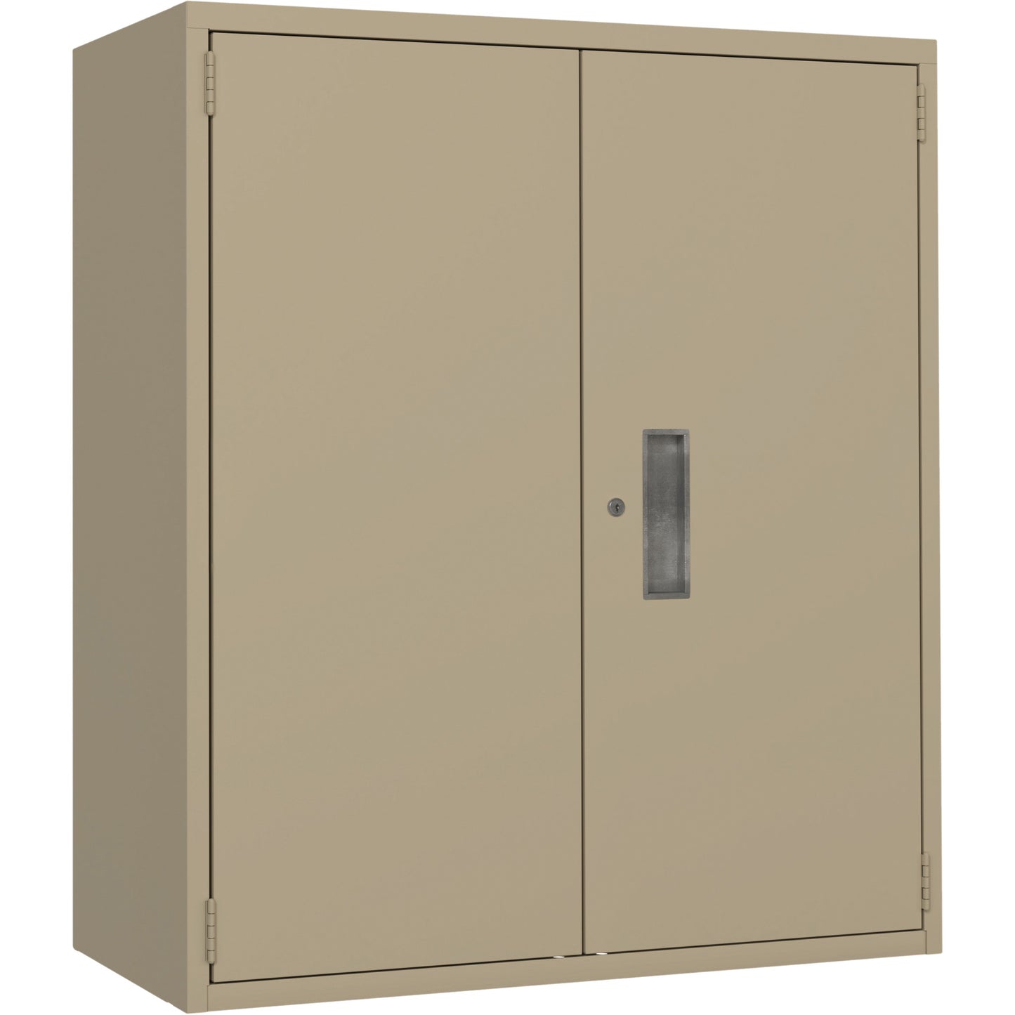 Lo-Boy Storage Cabinet, Steel, 2 Shelves, 40" H x 36" W x 18" D, Beige