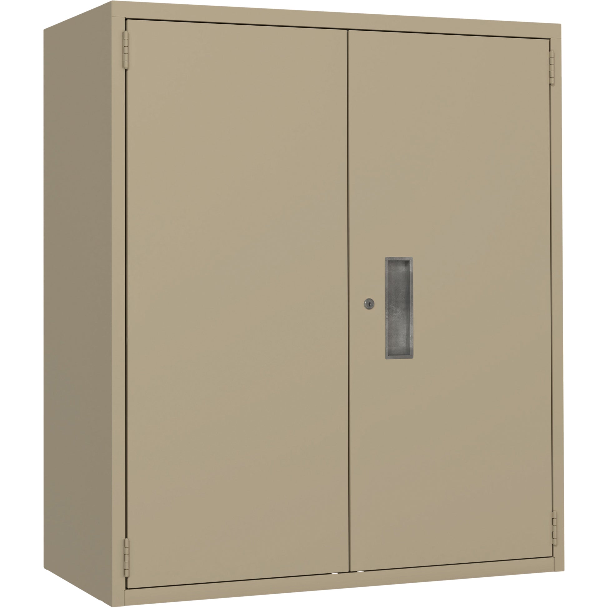 Lo-Boy Storage Cabinet, Steel, 2 Shelves, 40" H x 36" W x 18" D, Beige