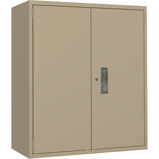 Lo-Boy Storage Cabinet, Steel, 2 Shelves, 40" H x 36" W x 18" D, Beige