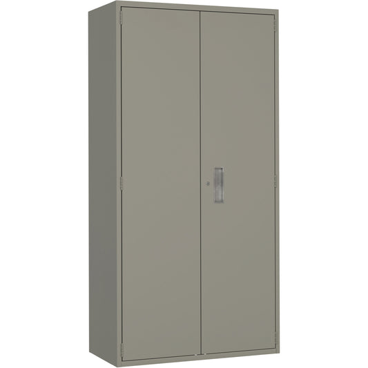 Hi-Boy Storage Cabinet, Steel, 4 Shelves, 72" H x 36" W x 18" D, Grey