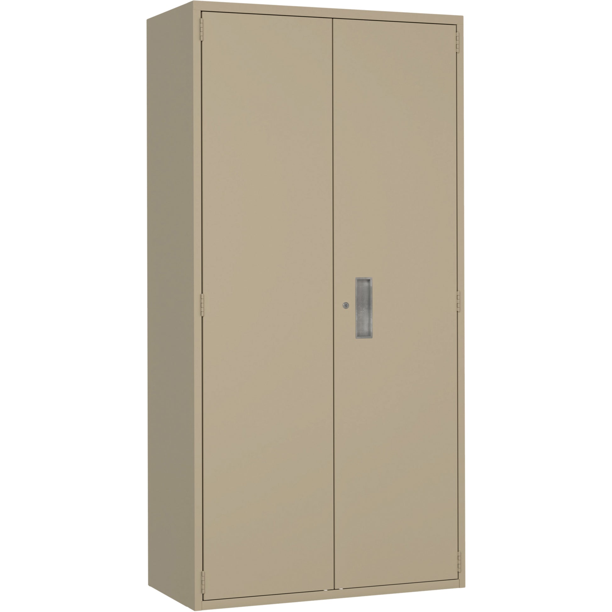Combination Storage Cabinet, Steel, 6 Shelves, 72" H x 36" W x 18" D, Beige