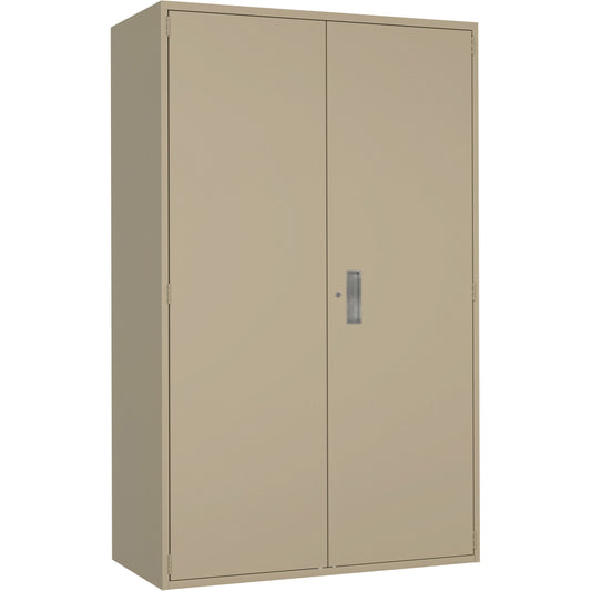 Extra Wide Hi-Boy Storage Cabinet, Steel, 4 Shelves, 72" H x 48" W x 24" D, Beige