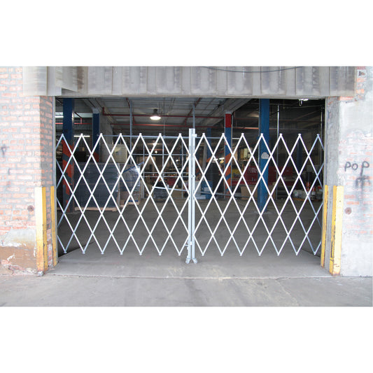 Galvanized Eco Security Gate, Fixed Double Folding, 8' L x 6' H Expanded
