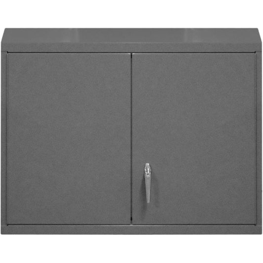 Wall-Mounted Cabinet, 27" H x 29-7/8" W x 13-11/16" D, 2 Shelves, Steel, Grey