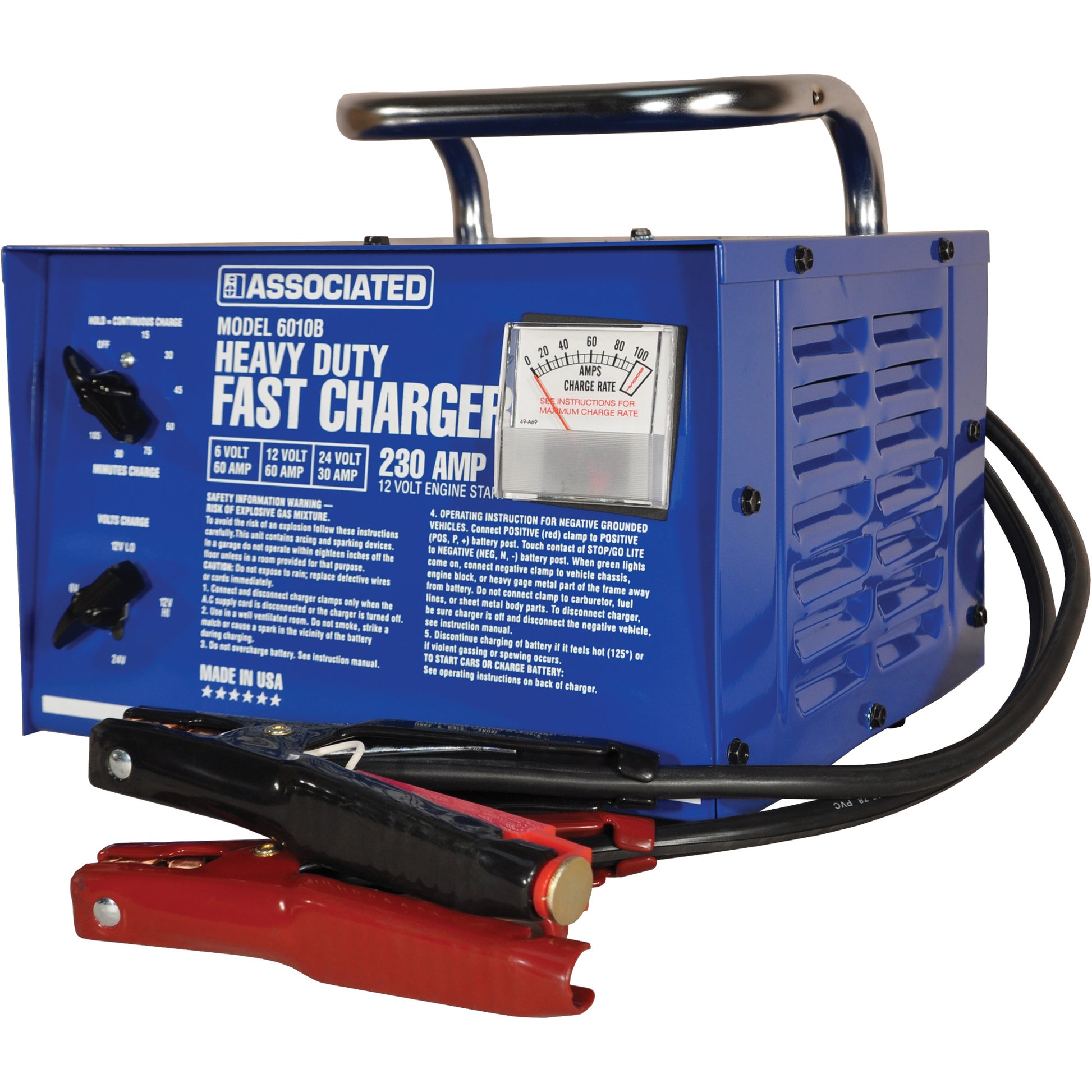 6/12/24 Volt Heavy-Duty Commercial Portable Battery Charger