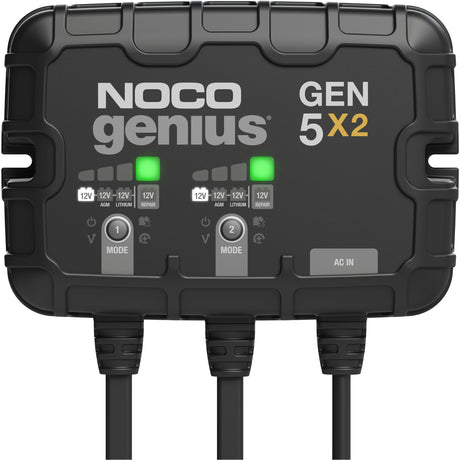 Genius® Gen5X2 2-Bank, 10-Amp On-Board Battery Charger