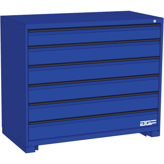 Modular Drawer Cabinet, 6 Drawers, 48" W x 24" D x 40" H, Blue