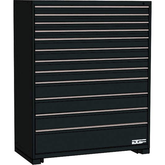 Modular Drawer Cabinet, 12 Drawers, 60" W x 24" D x 60" H, Black