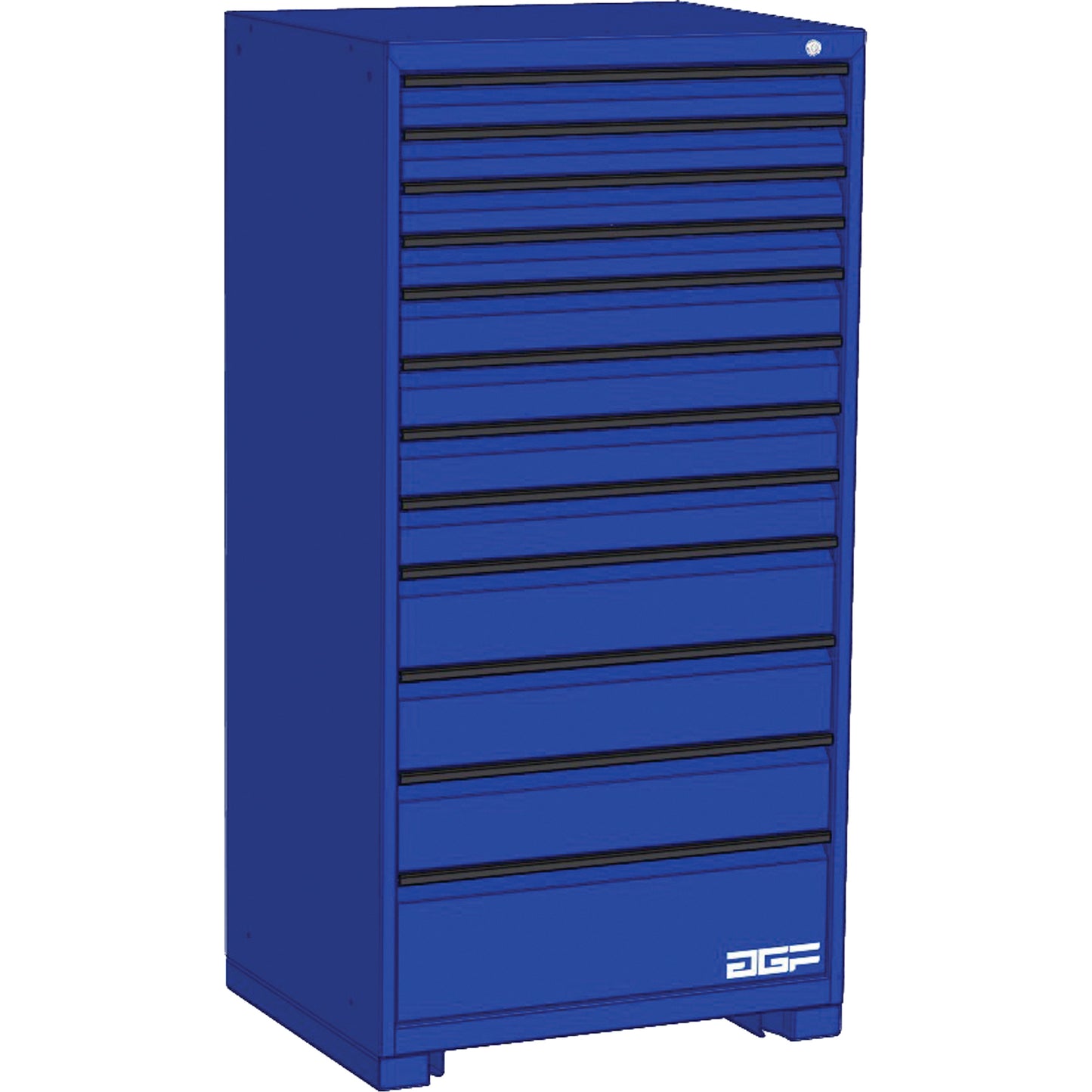 Modular Drawer Cabinet, 12 Drawers, 30" W x 24" D x 60" H, Blue