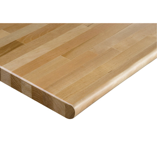 Hardwood Workbench Top, 48" W x 30" D, Bullnose Edge, 1-1/4" Thick