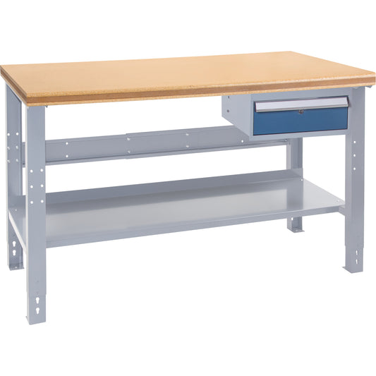 Industrial Duty Workbench, 60" W x 24" D x 34" H, 1000 lbs. Capacity