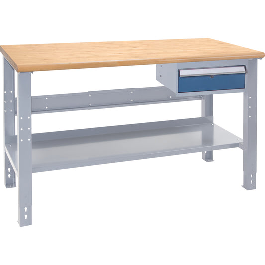 Industrial Duty Workbench, 36" W x 60" D x 34" H, 1000 lbs. Capacity