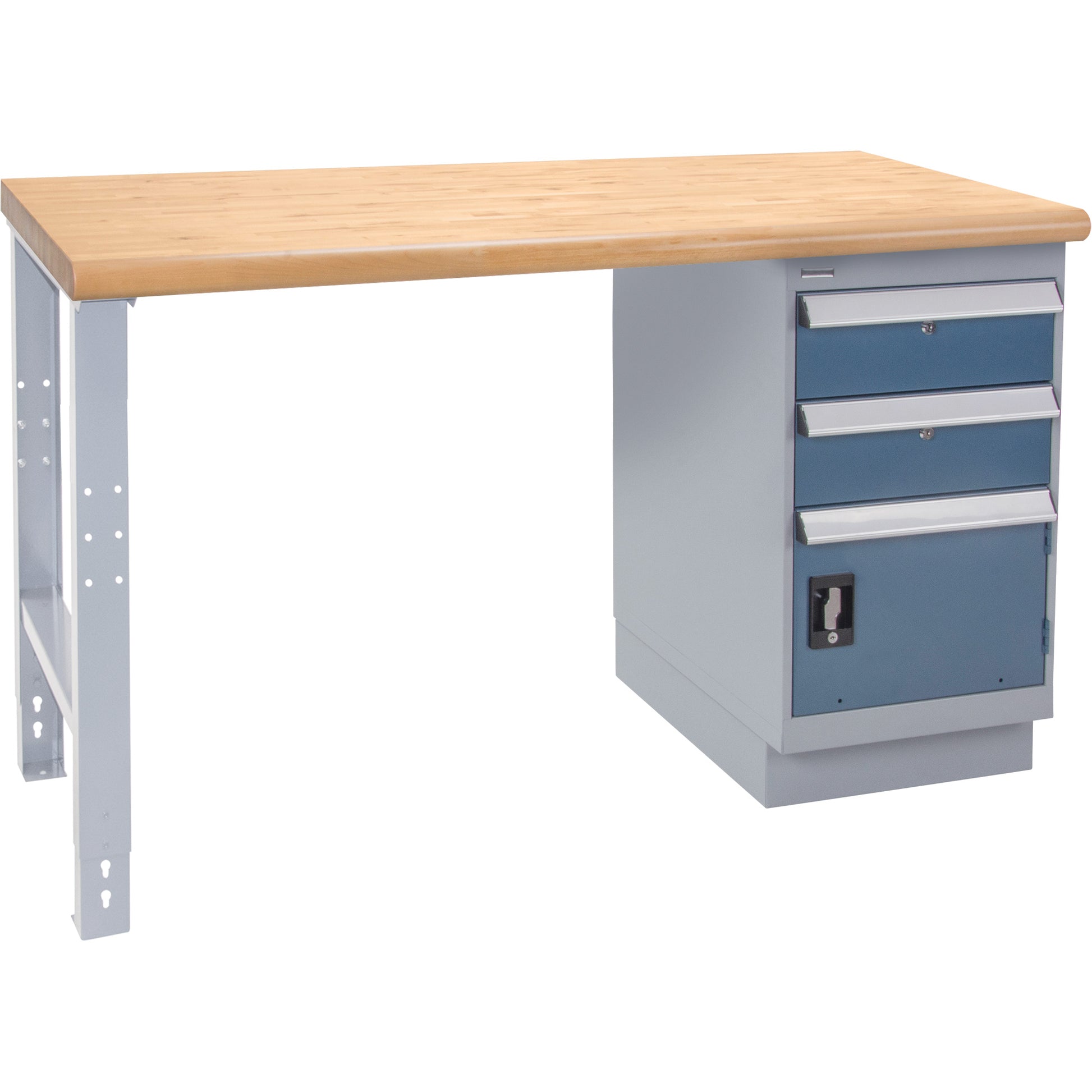 Industrial Duty Workbench, Door w/ Drawer Combination, 1000 lbs. Cap., 36" W x 60" D, 34" H