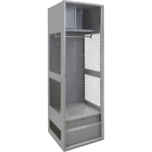 Gear Locker, Steel, 24" W x 18" D x 72" H, Grey