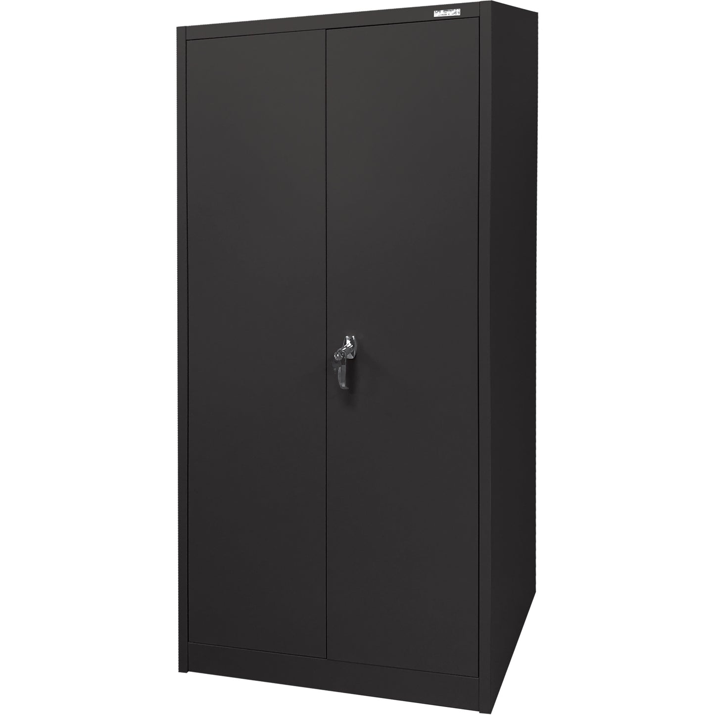 Storage Cabinet, Steel, 4 Shelves, 66" H x 30" W x 15" D, Black