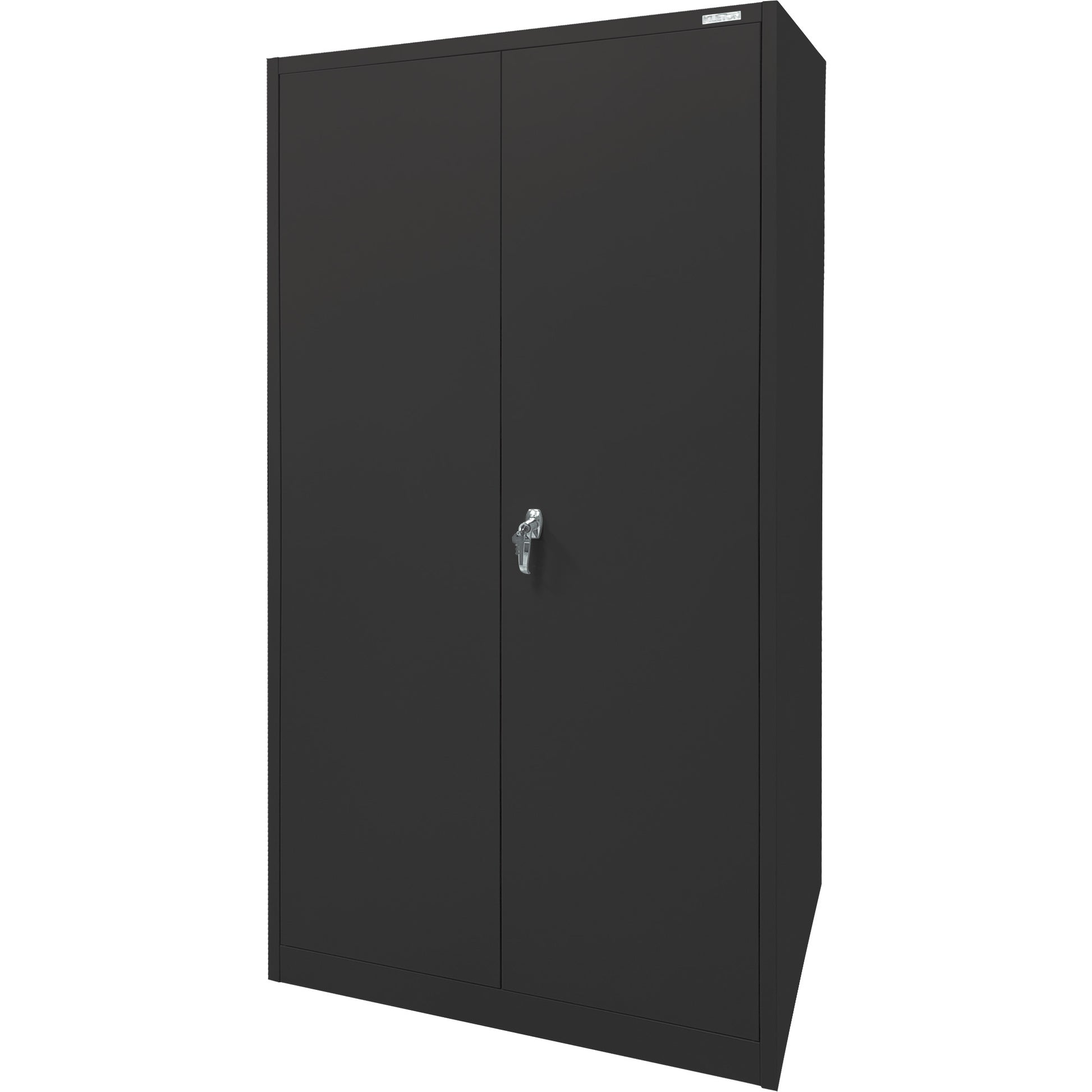 Storage Cabinet, Steel, 4 Shelves, 78" H x 36" W x 24" D, Black