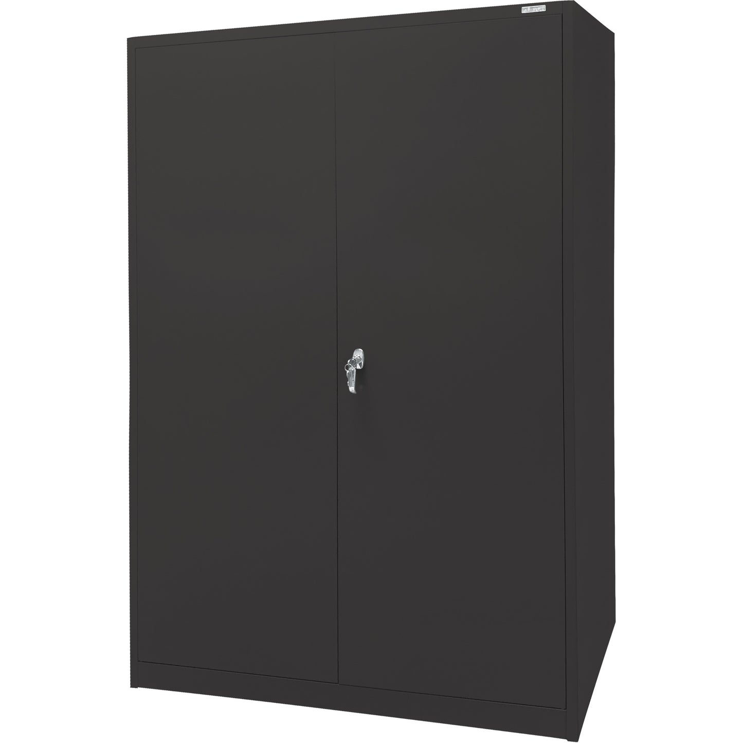 Storage Cabinet, Steel, 4 Shelves, 78" H x 48" W x 24" D, Black