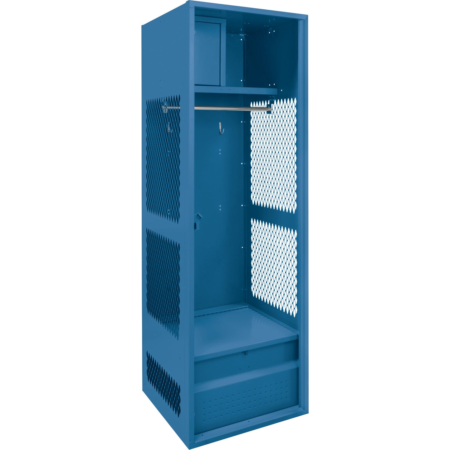 Gear Locker, Steel, 24" W x 18" D x 72" H, Dark Blue