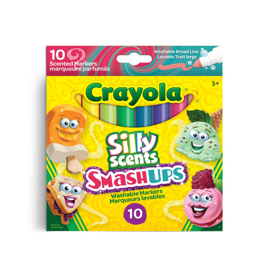 Crayola Silly Scents Smash-Ups Broad Line Markers, 10 Count (Case of 12)