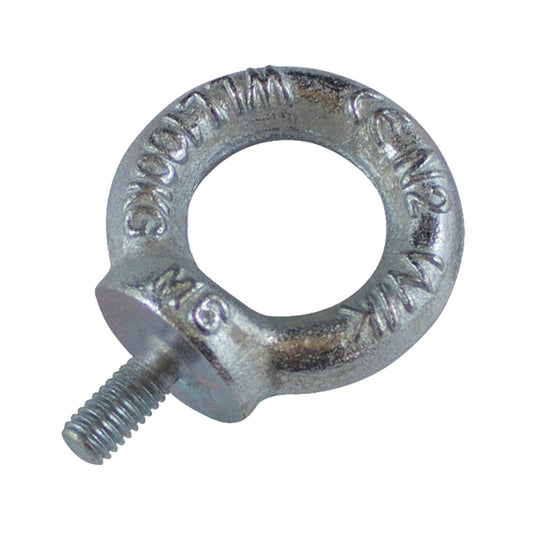 Drop Forged Eye Bolts, 1/8" Dia., 1/2" L, Uncoated Natural Finish, 154 lbs (70 kg) Capacity