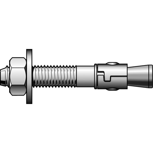Wedge Anchor, Zinc Plated, 1/2" x 4-1/2"