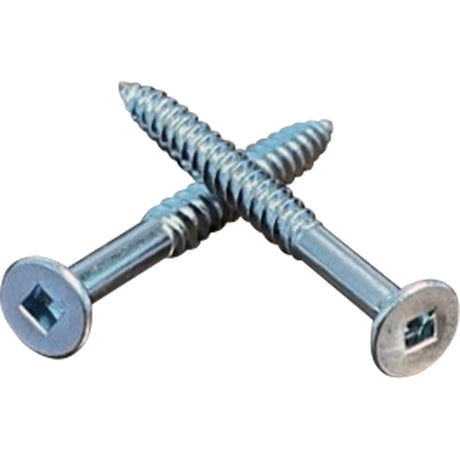 Flat SOC Wood Screws, #10 x 2" L, Zinc Plated