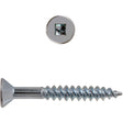 Flat Head Square Drive Wood Screws, #8 x 2-1/2" L, Zinc Plated