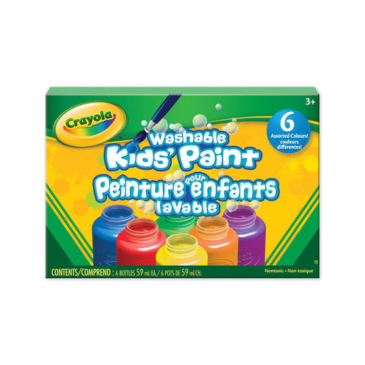 Crayola Washable Project Paint, 6 Count (Case of 6)