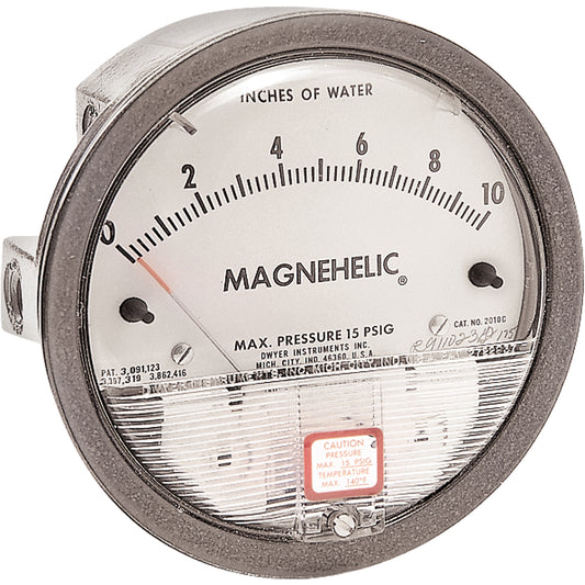 Magnehelic® Gauges, 4" , 0 - 5 psi, Back Mount, Analogue