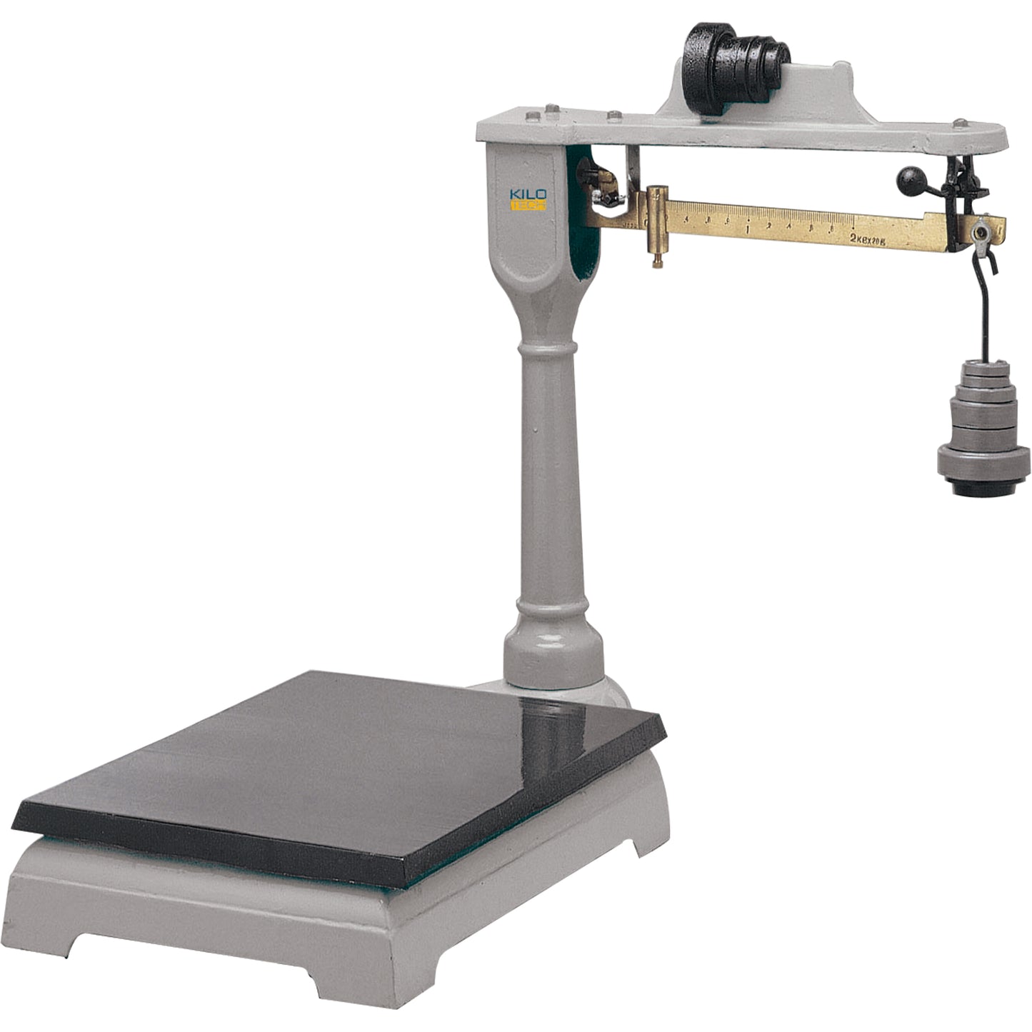 Mechanical Platform Beam Scales, 16" L x 12" W, 200 lbs. / 100 kg Capacity