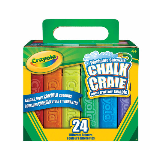 Crayola Washable Sidewalk Chalk, 24 Count (Case of 4)