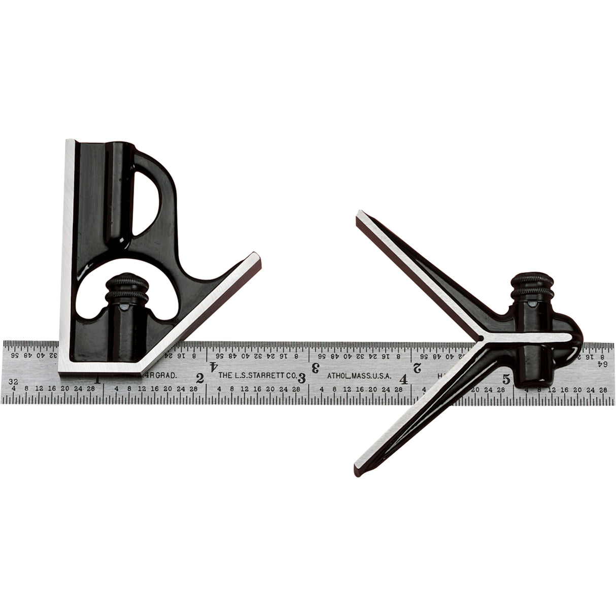 Junior Combination Squares, 6" L, Steel, Plain