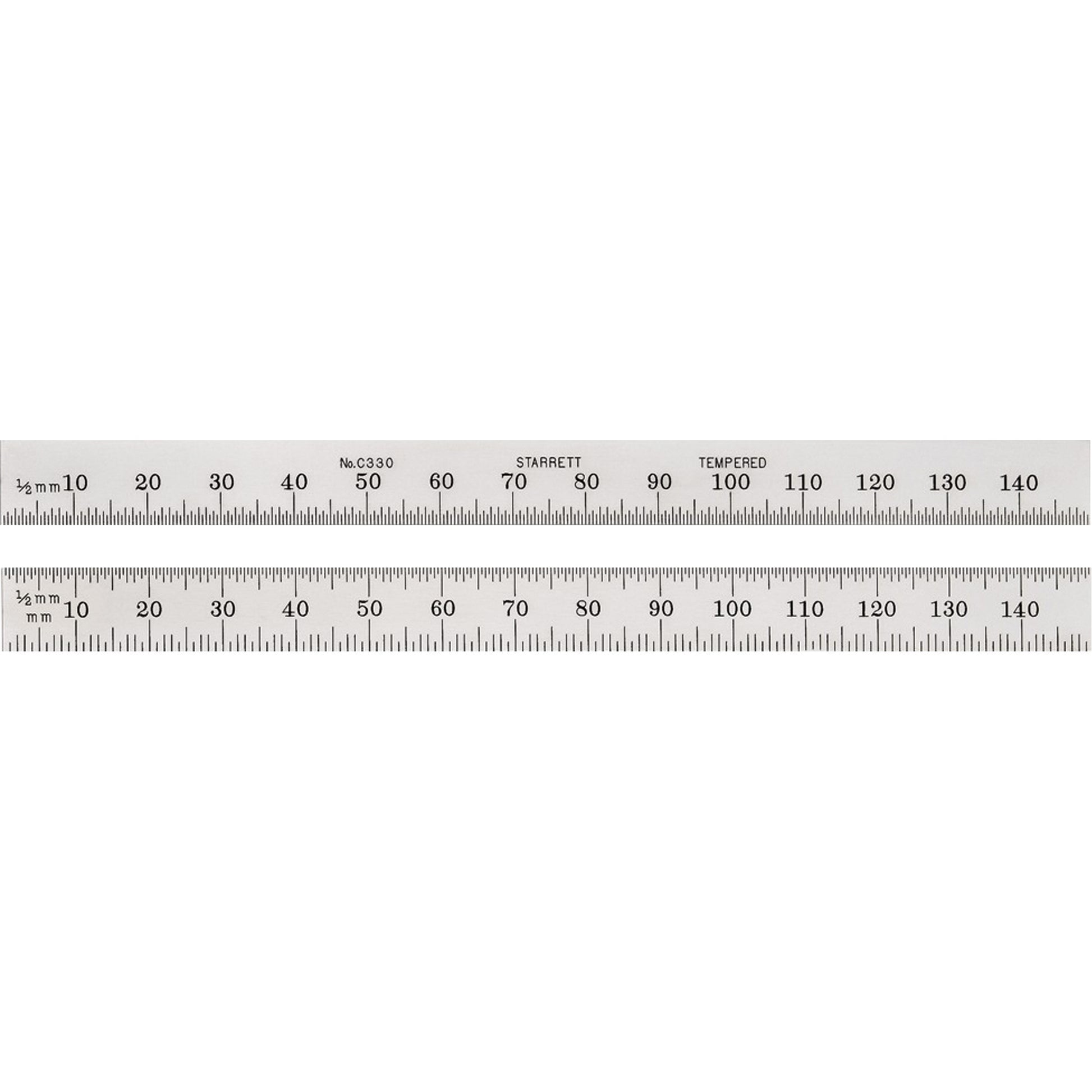Full-Flexible Metric Rule, 150 mm L, Steel, 1 mm/0.5 mm Graduations