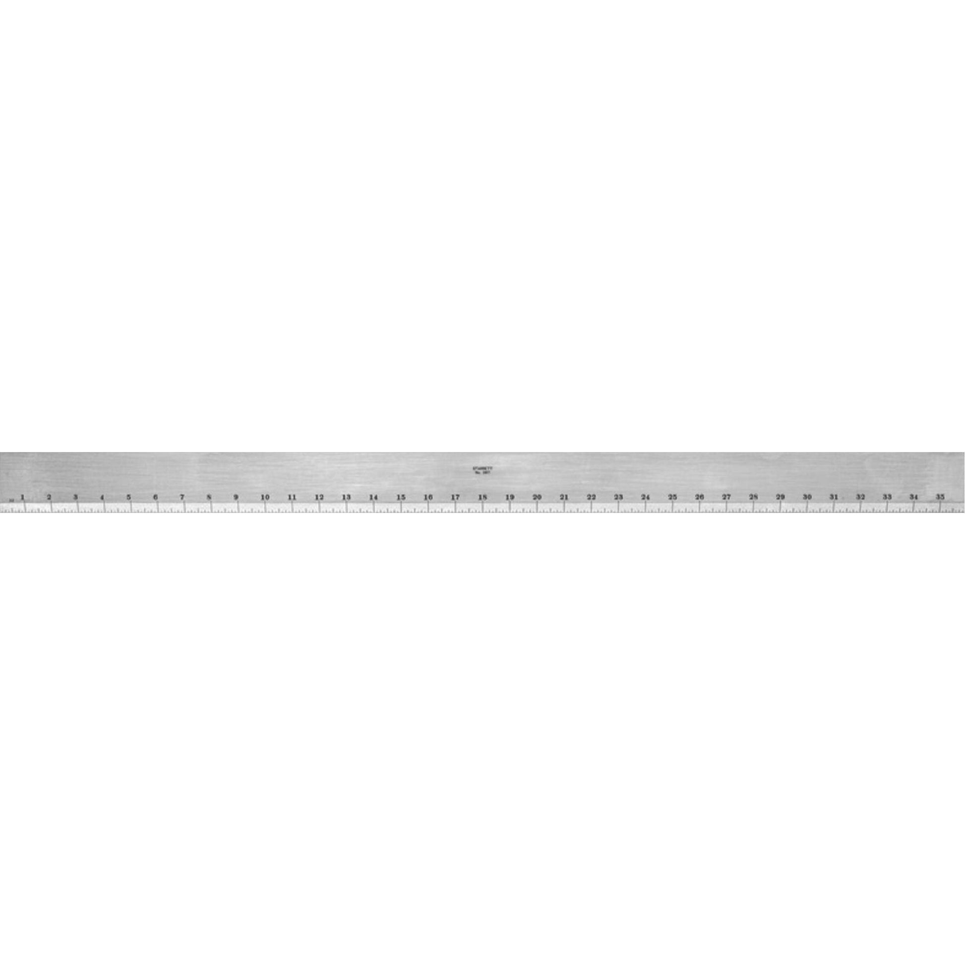 387 Series Steel Straight Edge with Bevel & Graduated Edge, 36" L, 2-13/32" W, 7/32" Thickness