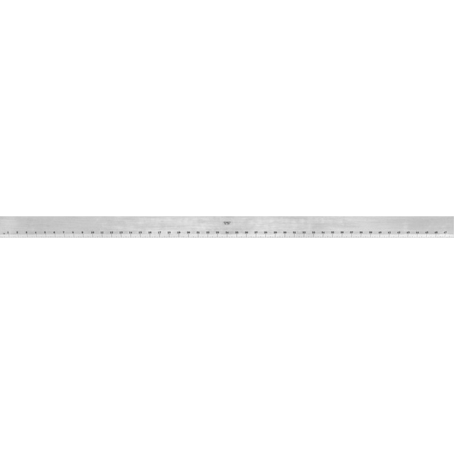 387 Series Steel Straight Edge with Bevel & Graduated Edge, 48" L, 2-13/32" W, 7/32" Thickness