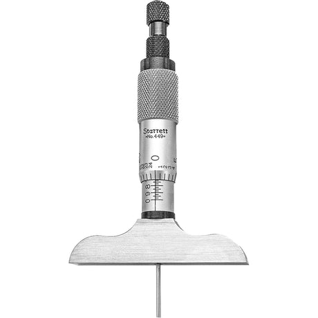 449 Series Depth Micrometer with Non-Rotating Blade, Without Ratchet Stop, 0" - 3"