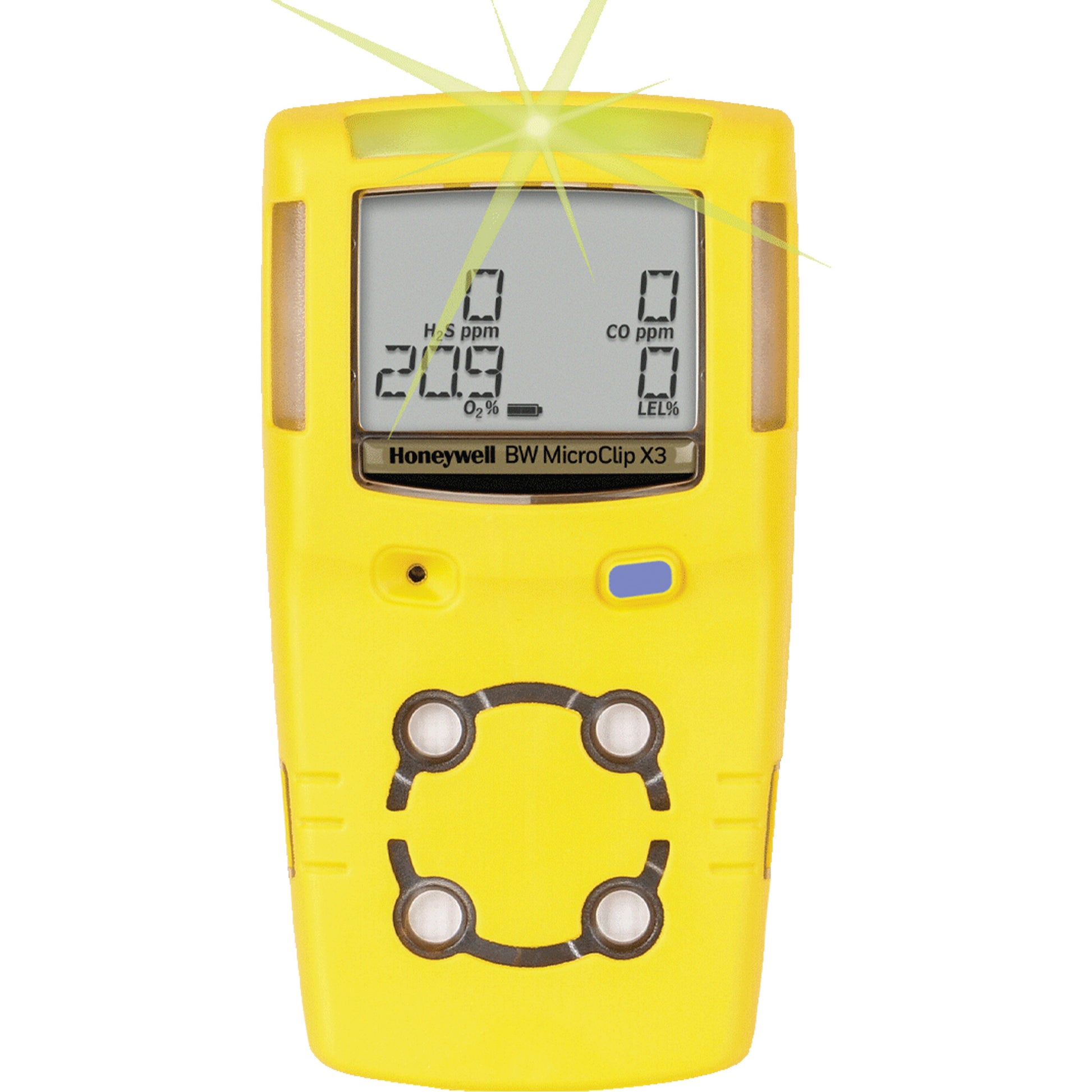 Honeywell BW™ MicroClip X3 Multi-Gas Detector, 3 Gas, LEL - H2S - O2