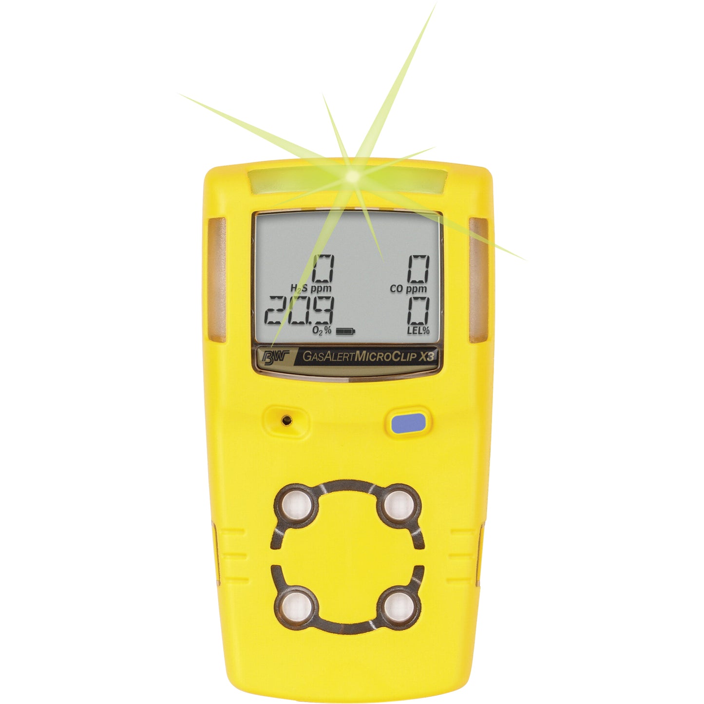 Honeywell BW™ MicroClip X3 Multi-Gas Detector, 3 Gas, LEL - CO - O2