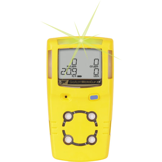 Honeywell BW™ MicroClip X3 Multi-Gas Detector, 4 Gas, LEL - CO - H2S -O2