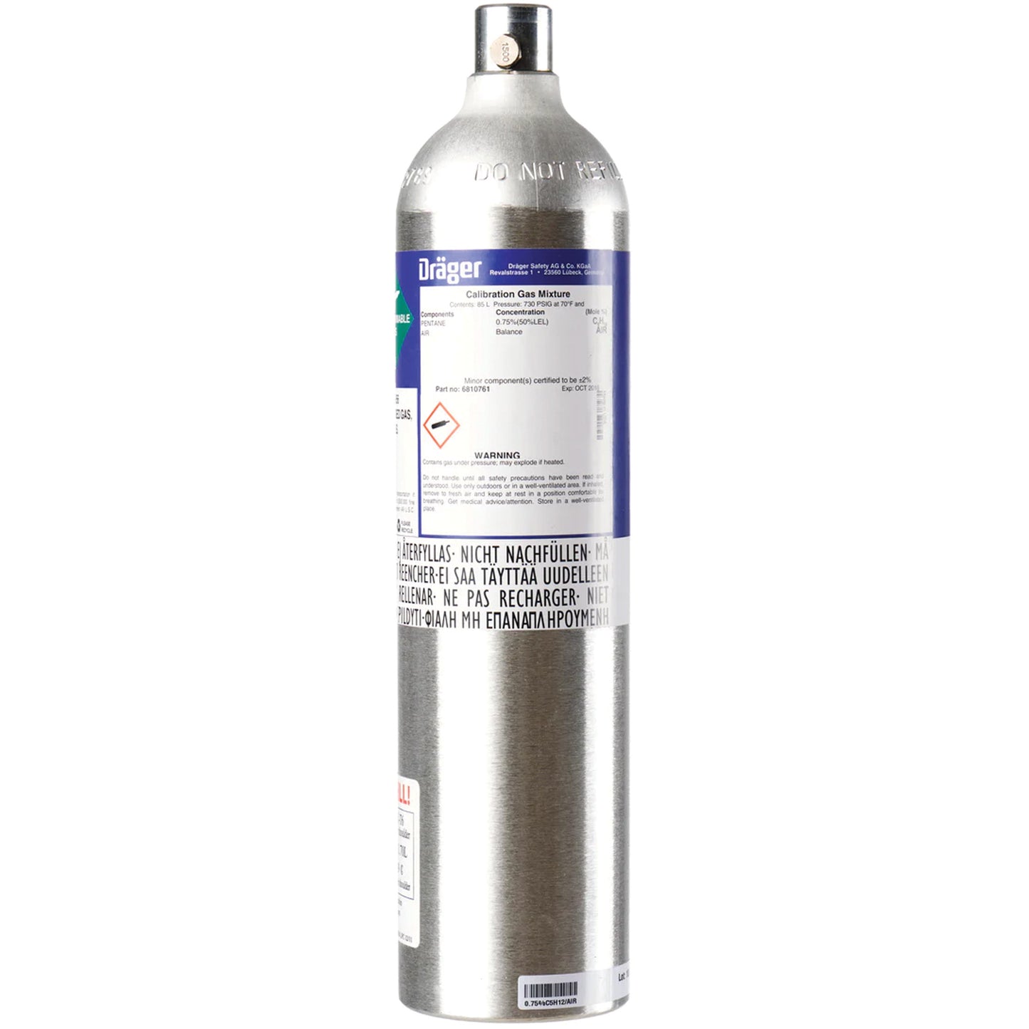 Dräger Zero Air Calibration Gas